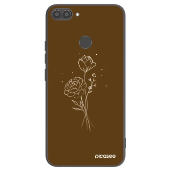 Obal pre Huawei P Smart - Brown flowers