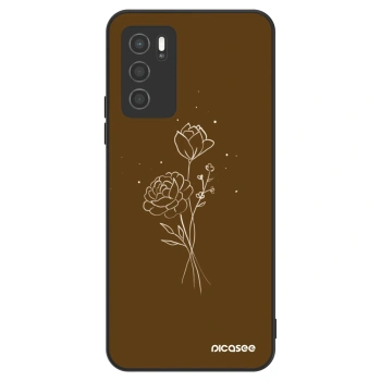 Obal pre OPPO A16 - Brown flowers