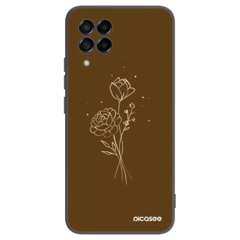 Obal pre Samsung Galaxy M53 5G - Brown flowers