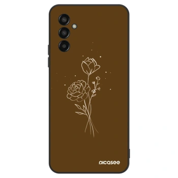 Obal pre Samsung Galaxy M13 M135F - Brown flowers
