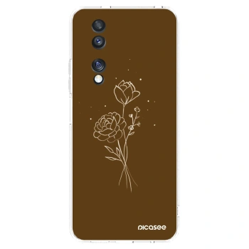 Picasee silikónový prehľadný obal pre Honor 70 - Brown flowers