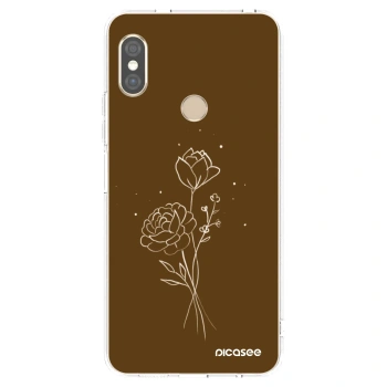 Obal pre Xiaomi Redmi Note 5 Global - Brown flowers