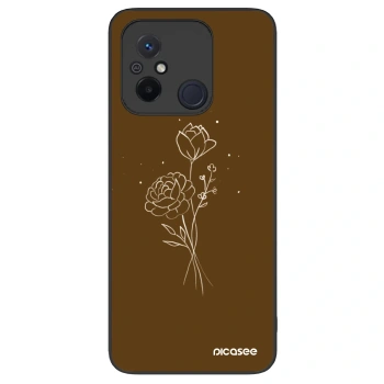 Obal pre Xiaomi Redmi 12C - Brown flowers