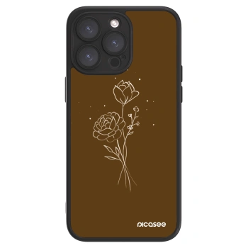 Picasee ULTIMATE CASE pro Apple iPhone 15 Pro Max - Brown flowers