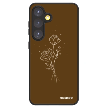 Picasee ULTIMATE CASE pro Samsung Galaxy S24 S921B 5G - Brown flowers