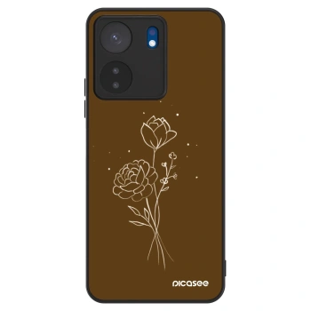 Obal pre Xiaomi Redmi 13C 4G - Brown flowers
