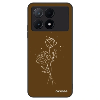 Obal pre Xiaomi Poco X6 Pro - Brown flowers