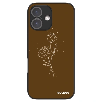 Picasee ULTIMATE CASE pro Apple iPhone 16 - Brown flowers