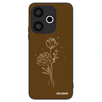 Obal pre Xiaomi Redmi 13 4G - Brown flowers