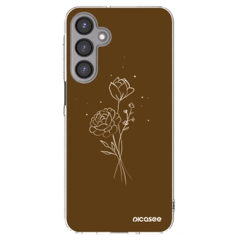 Picasee silikónový prehľadný obal pre Samsung Galaxy A16 5G - Brown flowers