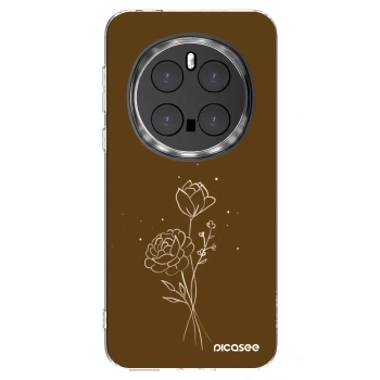 Picasee silikónový prehľadný obal pre Honor Magic7 Pro 5G - Brown flowers