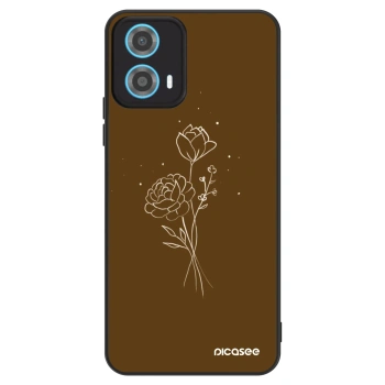 Obal pre Motorola Moto G34 5G - Brown flowers