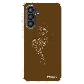 Picasee silikónový prehľadný obal pre Samsung Galaxy A36 5G - Brown flowers