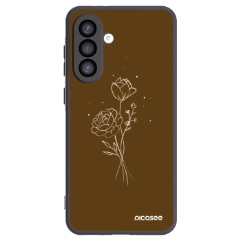 Picasee silikónový čierny obal pre Samsung Galaxy A26 5G A266B - Brown flowers