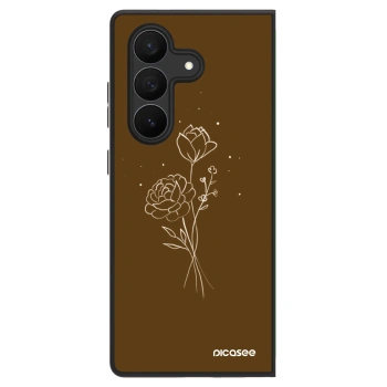 Obal pre Samsung Galaxy Z Fold7 5G - Brown flowers