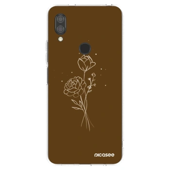 Picasee silikónový prehľadný obal pre Xiaomi Redmi 7 - Brown flowers