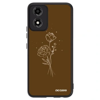 Obal pre Motorola Moto E14 - Brown flowers