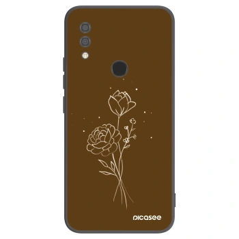 Picasee silikónový čierny obal pre Xiaomi Redmi 7 - Brown flowers