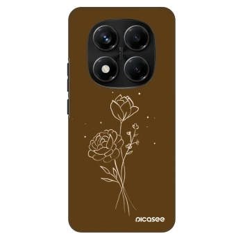 Obal pre Xiaomi Redmi Note 14 Pro+ 5G - Brown flowers