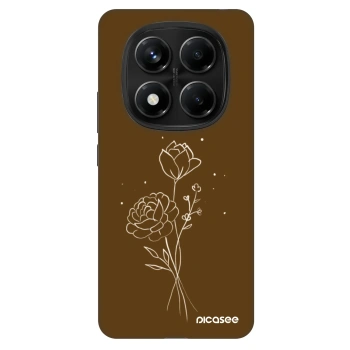 Obal pre Xiaomi Redmi Note 14 Pro 5G - Brown flowers