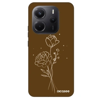 Obal pre Xiaomi Redmi Note 14 5G - Brown flowers