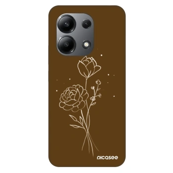 Picasee Fashion Case pre Xiaomi Redmi Note 13 4G - Brown flowers