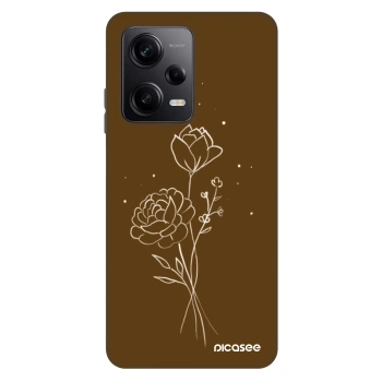 Obal pre Xiaomi Redmi Note 12 Pro+ 5G - Brown flowers