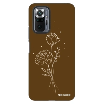 Obal pre Xiaomi Redmi Note 10 Pro - Brown flowers