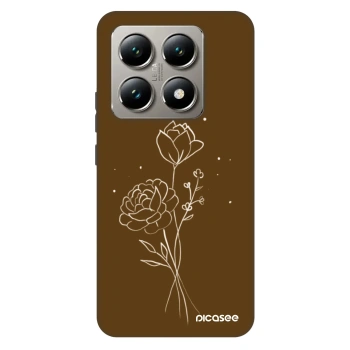 Obal pre Xiaomi 14T Pro - Brown flowers