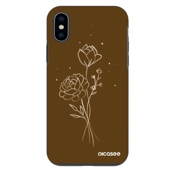Obal pre Apple iPhone X/XS - Brown flowers