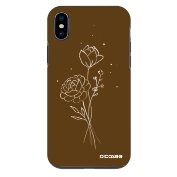 Obal pre Apple iPhone XS Max - Brown flowers