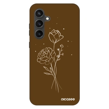 Obal pre Samsung Galaxy S24 FE S721B - Brown flowers