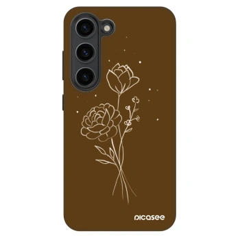Obal pre Samsung Galaxy S23 5G - Brown flowers