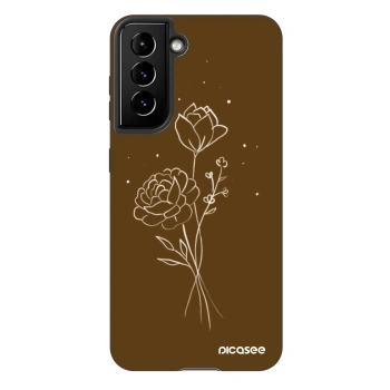 Obal pre Samsung Galaxy S22 5G - Brown flowers