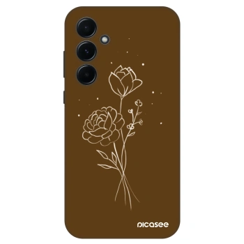 Obal pre Samsung Galaxy A55 5G A556B - Brown flowers