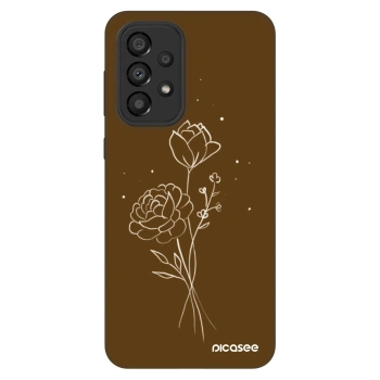 Obal pre Samsung Galaxy A33 5G A336 - Brown flowers