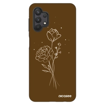 Obal pre Samsung Galaxy A32 5G A326B - Brown flowers