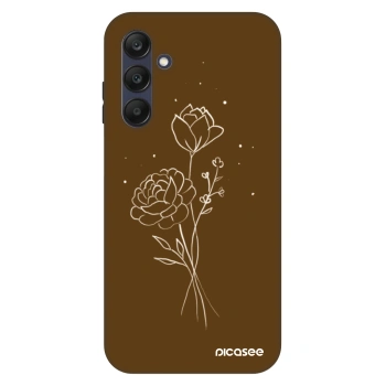 Obal pre Samsung Galaxy A25 A256B 5G - Brown flowers