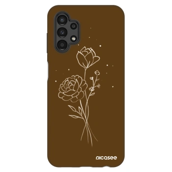 Obal pre Samsung Galaxy A13 4G A135 - Brown flowers