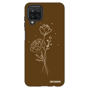 Obal pre Samsung Galaxy A12 A125F - Brown flowers