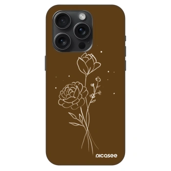 Obal pre Apple iPhone 15 Pro - Brown flowers