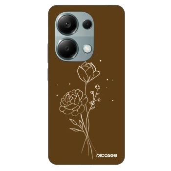 Obal pre Xiaomi Redmi Note 13 Pro 4G - Brown flowers