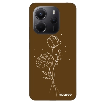 Obal pre Xiaomi Redmi Note 14 4G - Brown flowers