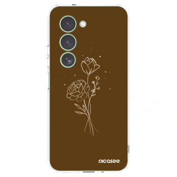 Picasee silikónový prehľadný obal pre Xiaomi Redmi 15 5G - Brown flowers