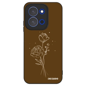 Obal pre Xiaomi Redmi 15C 4G - Brown flowers