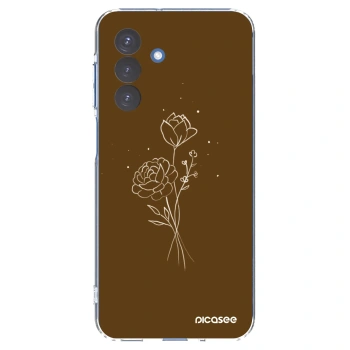 Picasee silikónový prehľadný obal pre Samsung Galaxy A17 5G - Brown flowers