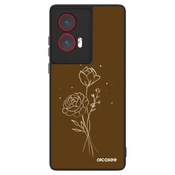 Obal pre Motorola Edge 50 Fusion - Brown flowers