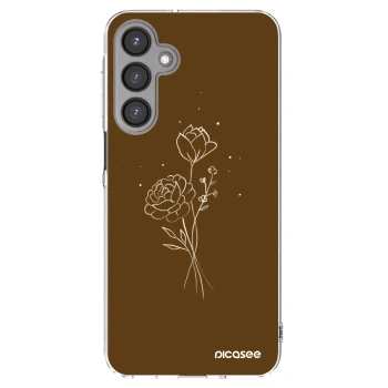 Picasee silikónový prehľadný obal pre Samsung Galaxy A16 4G - Brown flowers