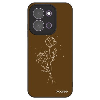 Obal pre Xiaomi Redmi 15C 5G - Brown flowers