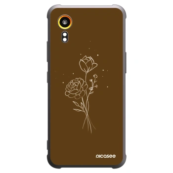 Obal pre Samsung Galaxy Xcover 7 - Brown flowers